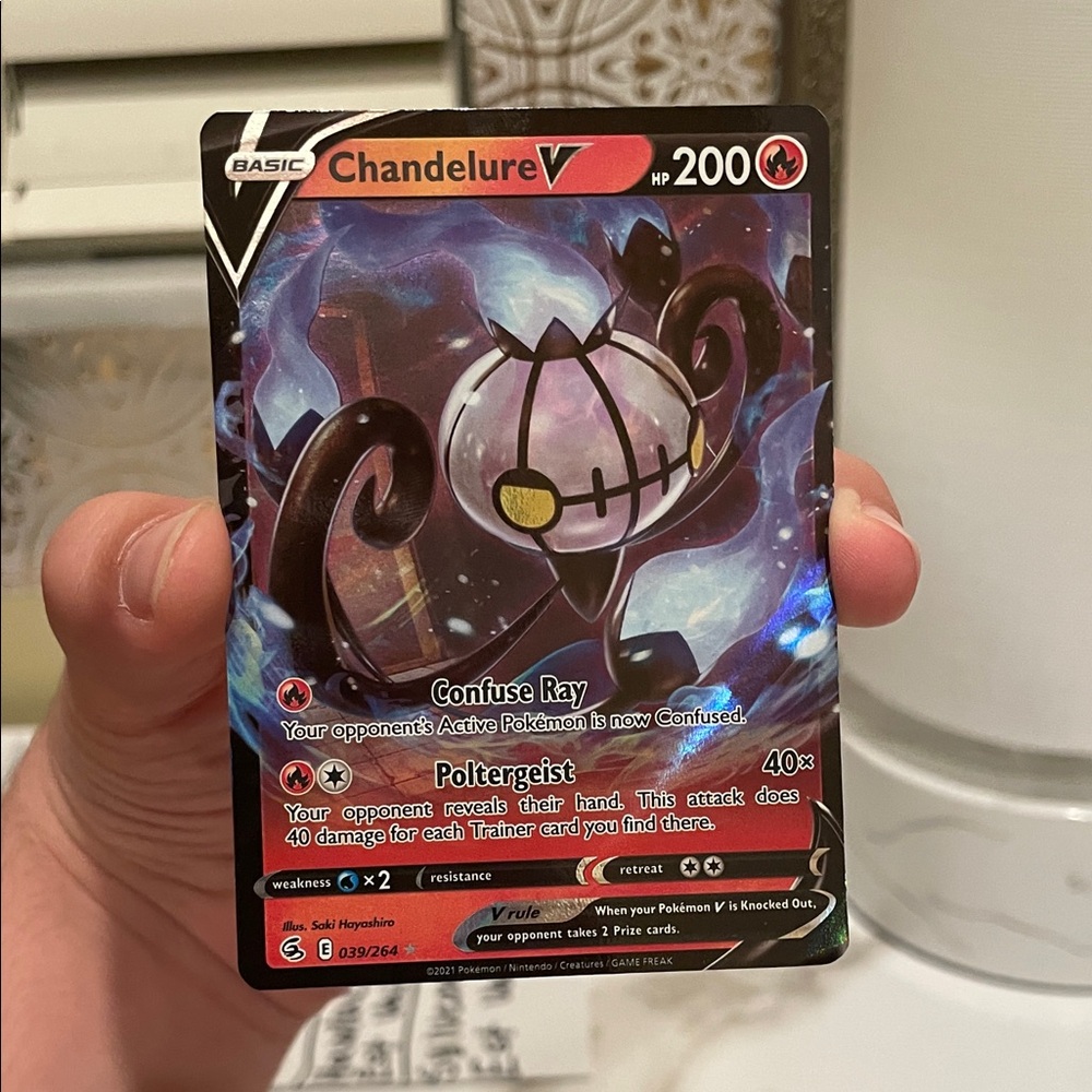 Pokemon Trading Card - Red and Black